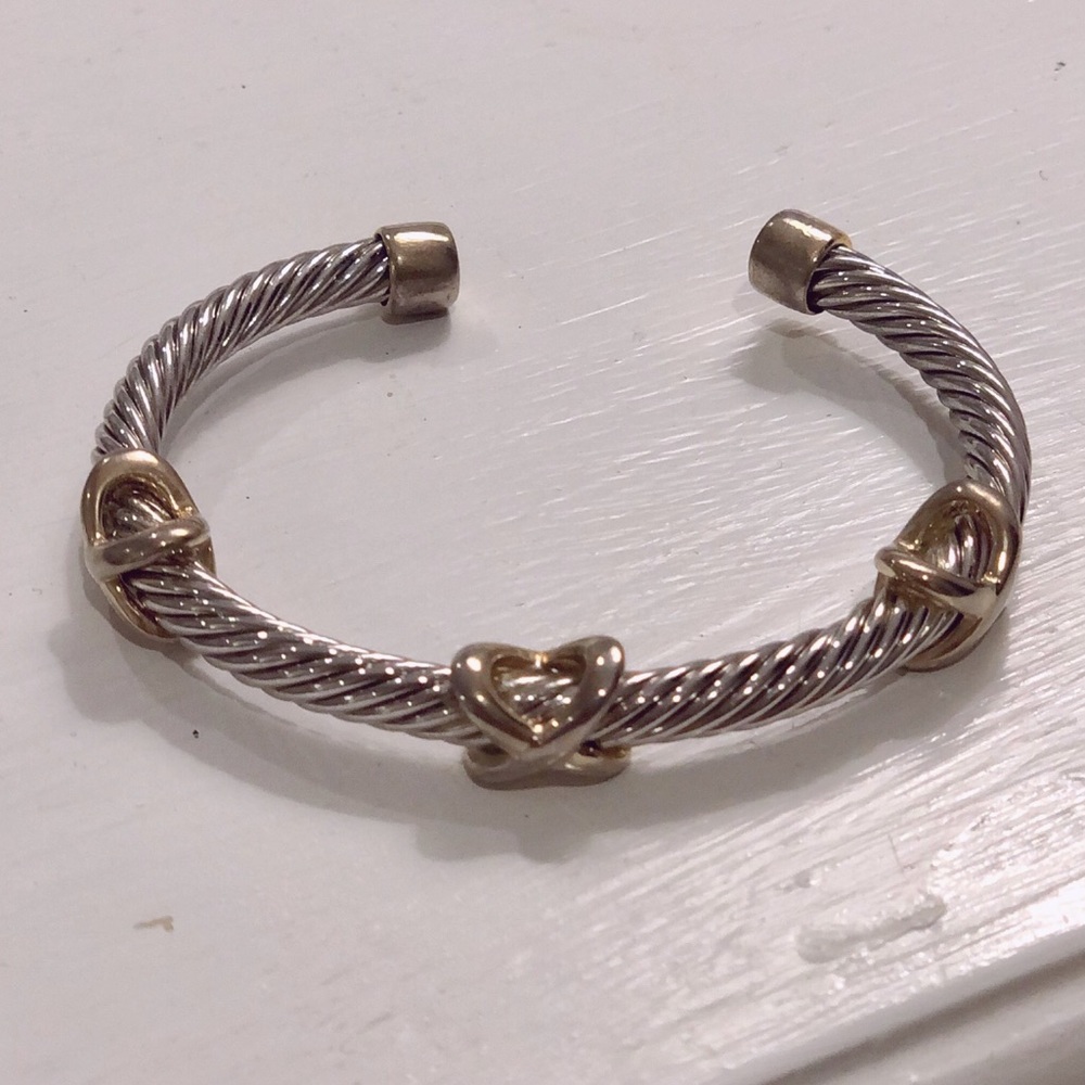 Silver and gold woven bracelet (fashion)